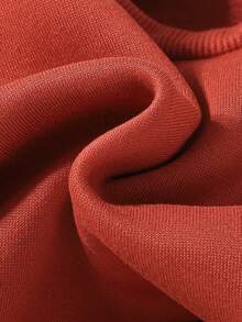 Maija Kids 女童针织圆领长袖宽松休闲连衣裙 - 咖啡 - 查看 4