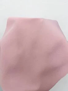 Franclia 女士纯色心形领短泡泡袖单排扣优雅中长连衣裙纽扣连衣裙法式连衣裙粉色腰带连衣裙夏季连衣裙大学校园服装 - 粉色 - 查看 7