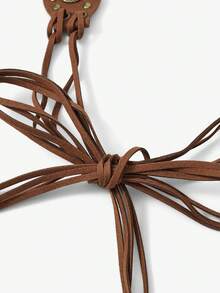 Maija Women's Western Style Fashion Waist Belt, Suitable For Dresses - Brown - View 3