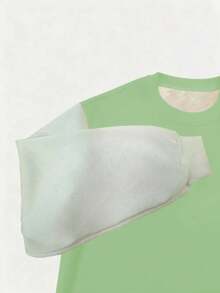 GlowEve 女士渐变色圆领宽松长袖卫衣 - 青檸色 - 查看 4