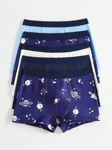 5条装 男童纯棉舒适电子游戏印花三角裤