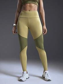 Powerista 拼色高腰无缝紧身裤 - 棕色 - 查看 5