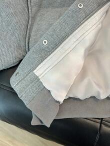 Franclia 女士时尚短款灰色羽绒服，冬季