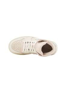Nike Air Jordan 1 Mid Women's Sneakers White BQ6472 - 圖說:淺棕色/棉布色/帆白色 - 查看 2