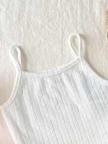 2件套少女无袖纯色针织上衣和碎花喇叭迷你裙套装