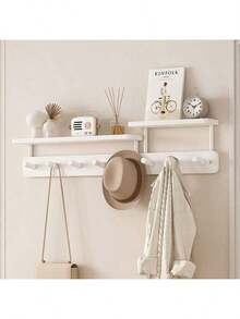Madebyblanc 1pc New Decorative Hook, Highly Attractive, Easy Installation Wall Mount Clothes Hanger Rack, Suitable For Entryway, Rental Home, Vacation Rental - Multicolor - View 4