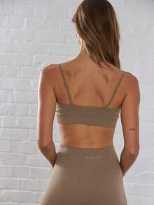 Musera Sport 吊带运动背心，适合夏季健身、瑜伽、日常锻炼和健身房运动。 - 卡其色 - 查看 3