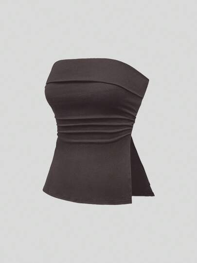 Grunge Punk Top corto con estampado de leopardo y bajo con abertura para mujer, estilo subcultura Y2K