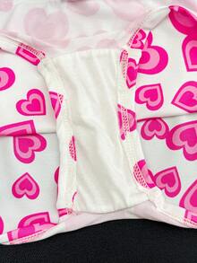 1pc Girls' Sweet Heart Printed Panty - Multicolor - View 9