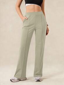 OutZeal Women Sports Pants Daily Casual Lounge UV Protection Tummy Control Cool Touch Flared Bottom - Khaki - View 7