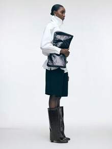 Mnmlis Bốt cao gót mũi nhọn bằng da thời trang dành cho nữ SHARK BOOTS - màu đen - Xem 2