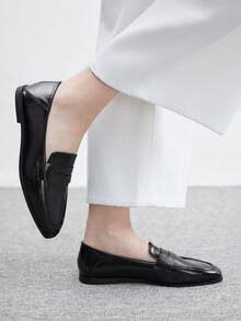 CUCCOO BIZCHIC 女士休闲百搭平底乐福鞋 - 黑色 - 查看 3