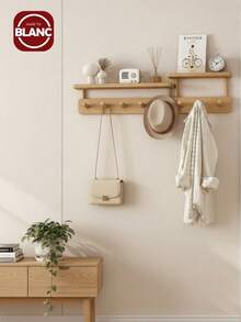 Madebyblanc 1pc New Decorative Hook, Highly Attractive, Easy Installation Wall Mount Clothes Hanger Rack, Suitable For Entryway, Rental Home, Vacation Rental - Multicolor - View 2