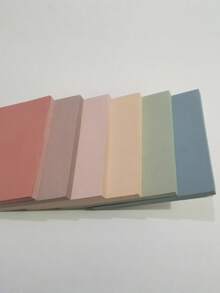6 Colores/Paquete Notas Adhesivas 3x3 Autoadhesivas, Fáciles de Publicar para Oficina, Escuela, Hogar, 6 Blocs/Paquete, 50 Hojas/Bloc - Multicolor - Ver 4