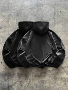 AXEPEAK 2件装男士休闲时尚街头日常通勤拼接连帽卫衣 - 彩色 - 查看 2