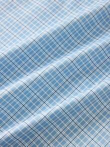 Officeau 男士休闲度假风透气撞色格纹长袖衬衫，适合春秋季穿着及送礼，复古男士正装衬衫，春夏皆宜。 - 彩色 - 查看 7