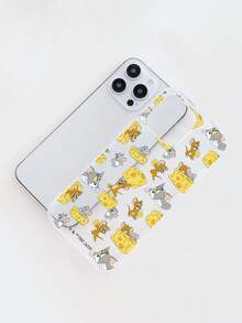 TOM & JERRY X SHEIN 汤姆和杰瑞卡通奶酪图案透明手机壳，兼容iPhone和Galaxy，是可爱卡通动画爱好者日常使用或送礼的理想之选，兼容iPhone 11/iPhone 13/iPhone 14/iPhone 15/iPhone 16/iPhone 17/iPhone 17 Pro/iPhone 17 Pro Max/Galaxy A17 - 無色 - 查看 7