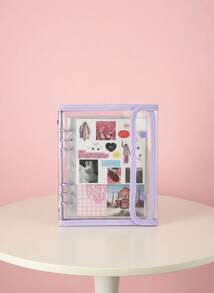 Joivida A5 Binder Double-Buckle Cover, 10pcs Refill Sleeves Bags, DIY Loose Leaf Photo Collect Book, Kpop Organizer Holder,Back To School,School Supplies - Multicolor - View 3