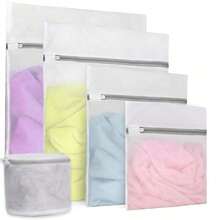 Bộ túi giặt lưới 5 món, thích hợp cho quần áo mỏng manh, áo ngực, tất, đồ lót, quần áo trẻ em và túi đựng đồ khi đi du lịch. - Nhiều màu - Xem 9