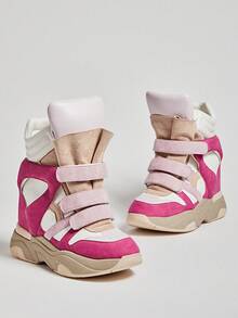 Solezae Giày thể thao Balskee cổ cao đính móc và vòng cao cấp Super Maranto màu hồng quyến rũ, cổ cao có đệm lót, đế xuồng ẩn, kiểu dáng thể thao sang trọng - Nhiều màu - Xem 6