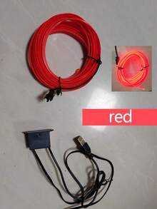 196.8in/5m Car Atmosphere Light, USB Power Supply DIY Decorative Instrument Board Atmosphere, LED Light Belt, Neon Light Flash, Suitable For Cars, Gardens, Decorations - Multicolor - View 7