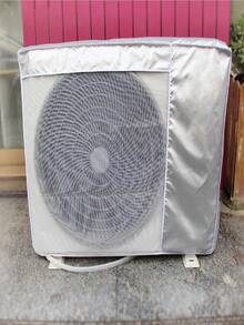 1 pieza Cubierta protectora plateada para unidad exterior de aire acondicionado - Plateado - Ver 2