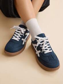 CUCCOO EASI 女士时尚百搭休闲简约运动鞋 - 藍色 - 查看 10