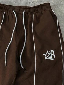 STYNVO 男士时尚休闲百搭撞色夹克套装 - 棕色 - 查看 5
