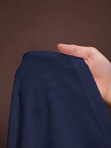 Veslaya 大码纯色休闲吊带背心和裤子套装，简约两件套，藏蓝色连体裤长裙两件套，藏蓝色长款连衣裙连体裤，女士阔腿裤 - 藏蓝色 - 查看 12