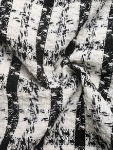 GlowEve Elegant Plaid Skirt For Commuting, Autumn/Winter - Black and White - View 6