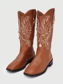 ROMWE Fairycore 2 mặt dây chuyền pha lê hình ngôi sao và mặt trăng nhiều màu phong cách Bohemian trang trí giày/bốt, thích hợp để trang trí giày bốt cao, kiểu giày bốt nâng cao, quà tặng cho lễ Ramadan/sinh nhật/ngày lễ - Vàng - Xem 7