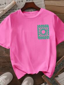 DrmWander Vacation,Spring,Resort Wear Women,Spring T-Shirt For Women - Hot Pink - View 2