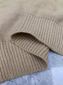 Conjunto de 2 piezas de suéter para mujer Uhlyne, top de manga larga con cuello en V y pantalones, minimalista, vintage, elegante y casual de unicolor con detalles de botones, adecuado para el uso diario, el ocio y eventos formales, otoño/invierno - Camel - Ver 9