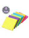 6 Color/Pack Horizontal Line Sticky Notes, Multi-Color Square Memo Pads, Fluorescent Sticky Memo Pad Suitable For Students, Offices