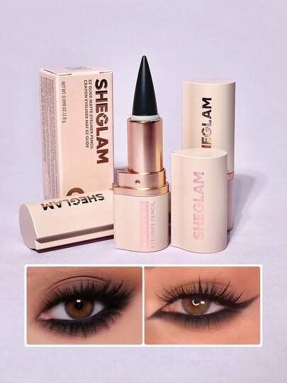 Matita Eyeliner Opaca Ez Glide, Occhi Fumosi Neri Altamente Pigmentati, Matita Eyeliner Opaca, Anti-Sbavature, Lunga Tenuta, Ultra-Fine, Sfumabile, Liscia, Effetto Occhi Di Gatto, Trucco Per Gli Occhi, , Regalo Di Natale, Eyeliner Nero Marchio Bellezza Trucco Cosmetico Per Donne Ragazze Perfetto Per Autunno Inverno Ideale Per Y2K Elegante Moda Adatto Per Compleanno Natale Presente Festa Pronto Migliore Colore