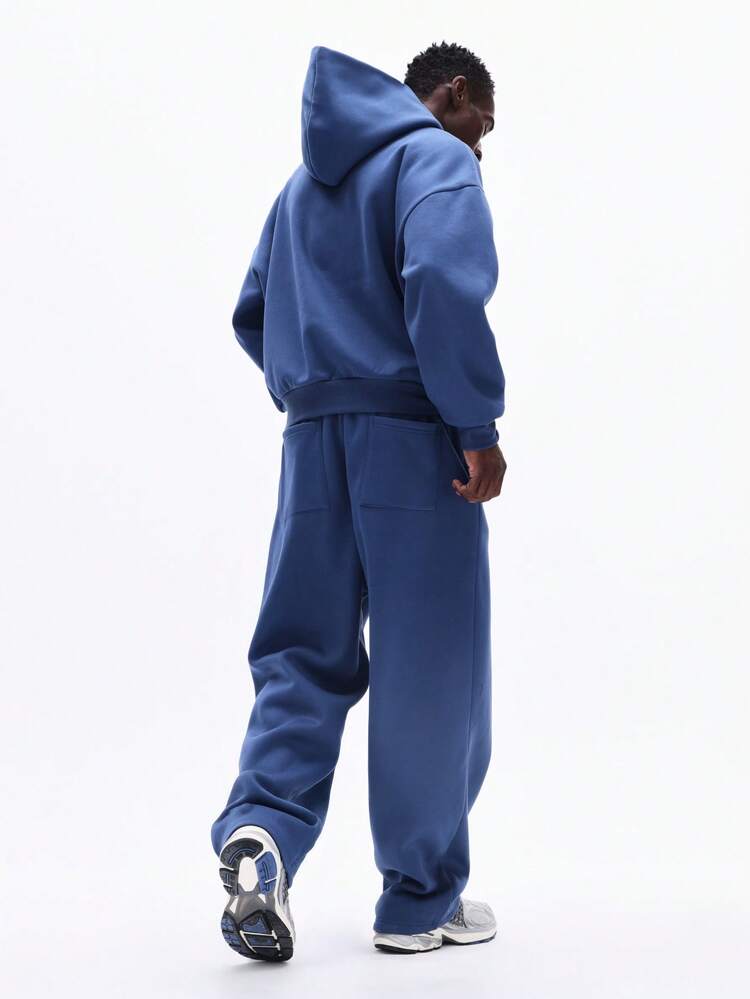 Hoodie And Wide Leg Sweatpants Set