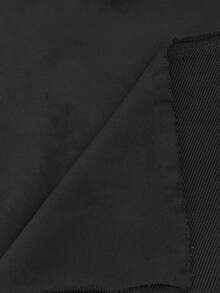 SHEIN 女式纯色简约休闲二合一长袖运动衫 - 黑色 - 查看 4