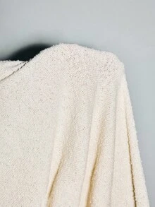 Lumivelle 女式优雅船领镂空腰部收紧开衩下摆毛衣裙