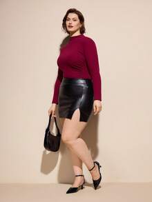 CUCCOO CURVES 女士黑色尖头搭扣设计日常通勤时尚宽楦高跟鞋 - 黑色 - 查看 6