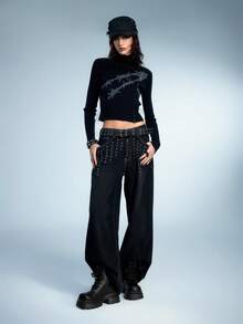 Sugerpunk 休闲系带舒适厚底女式踝靴 - 黑色 - 查看 5