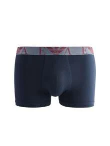 3 Pack Men's Boxers - Red and White and Navy Blue - View 3