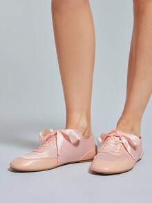 Solezae Women's Comfy Dreamy Casual Cute Lace-Up Ballet Sneakers For Christmas