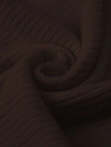 GlowEve Bộ 2 món áo len dài tay và quần ống rộng lót nhung kẻ cho nữ, thời trang đi làm hàng ngày, phong cách Pháp, cổ điển, kinh doanh, ngày lễ, màu mơ, mặc nhà thu/đông - Cà phê nâu - Xem 7