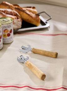 Cirelle 1pc Wooden Handle Can Opener, Random Wood Handle Design - Silver - View 2