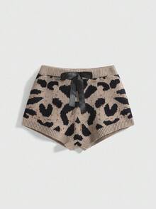 ROMWE Kawaii Set de 2 piezas de suéter de mujer con decoración de lazo de estampado de leopardo - Multicolor - Ver 7