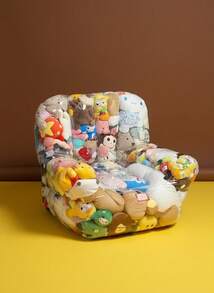 Joivida Large Capacity Transparent Sofa Toy Storage Sofa Seat Organizer, 39.37*35.43 Inches/100*90cm, Multi-Purpose, PVC, Durable, Easy To Clean, Suitable For Plush Toys And Home Supplies, Double Zipper Design, Easy To Store - White - View 1