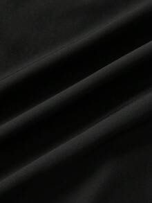 Officeau Camisa social masculina de manga comprida com botões, cor sólida, ideal para casamentos, trabalho no escritório, festas formais, estilo clássico, presente perfeito para pai ou namorado. Camisa preta minimalista masculina, perfeita para o outono e primavera/verão. - Preto - Ver 8