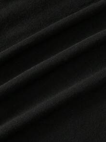 Officeau Men's Solid Color Front Half Zipper Long Sleeve Casual Sweater, Old Money Style, Fall/Winter - Black - View 6