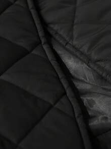 Aveloria Modichic 秋冬新款简约廓形翻领系带菱形绗缝长款羽绒服 - 黑色 - 查看 7