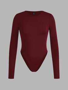 SHEIN EZwear 3 件套纯色百搭户外和室内撞色女式长袖紧身衣，适合春秋季 - 彩色 - 查看 6